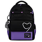 Рюкзак шкільний YES Purple Hearts TS-48, фото 3