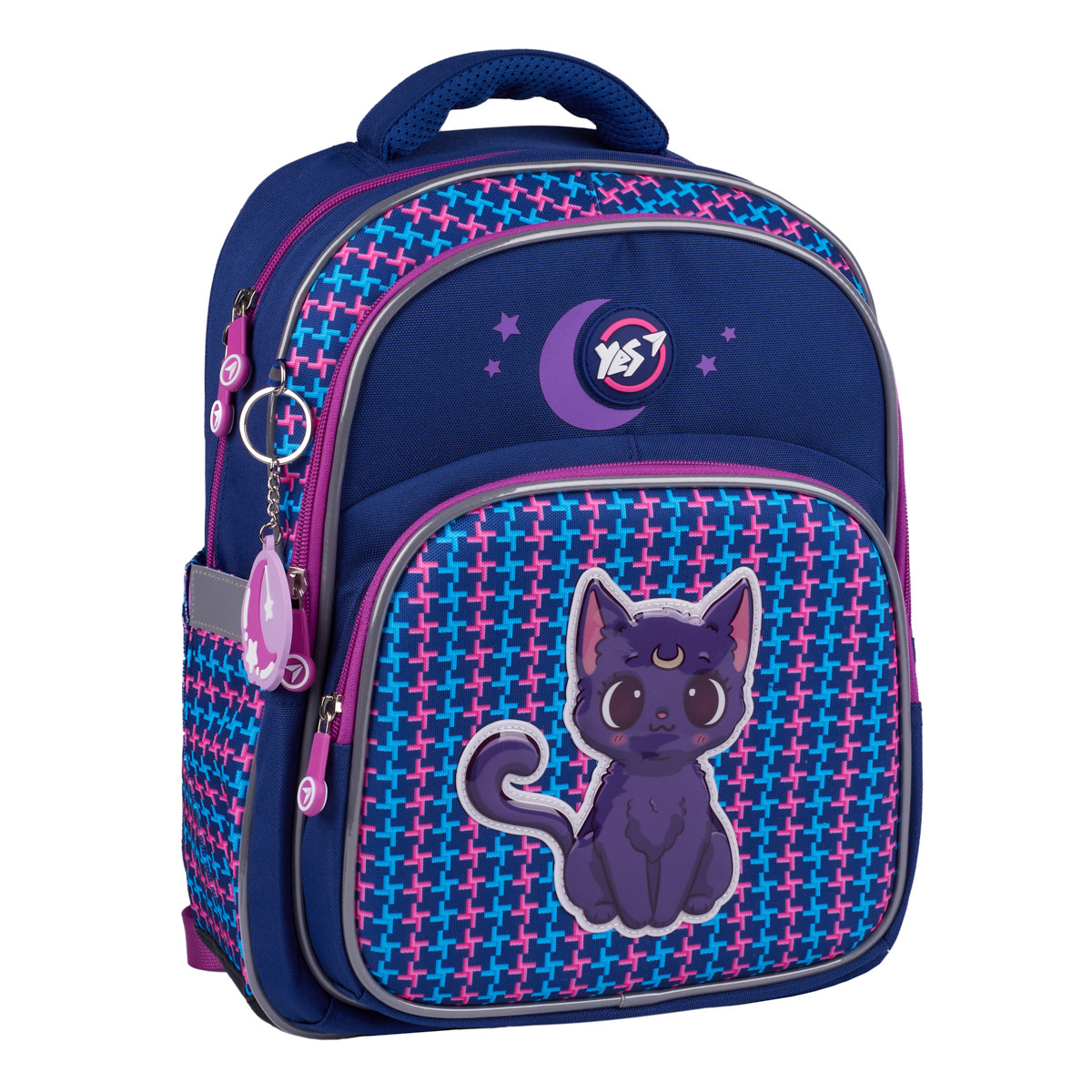 Рюкзак шкільний напівкаркасний YES Cat with the Moon S-91, фото 1