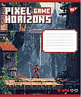 Зошит учнівський шкільний Yes Pixel game А5 12 аркушів коса лінія, 25 шт/уп., фото 5