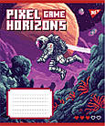 Зошит учнівський шкільний Yes Pixel game А5 12 аркушів коса лінія, 25 шт/уп., фото 6