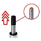 Високий стілець хокер VIA Eco, хромована стійка з підніжкою, сидіння з екошкіри, поворот на 360 °, червоний, фото 4