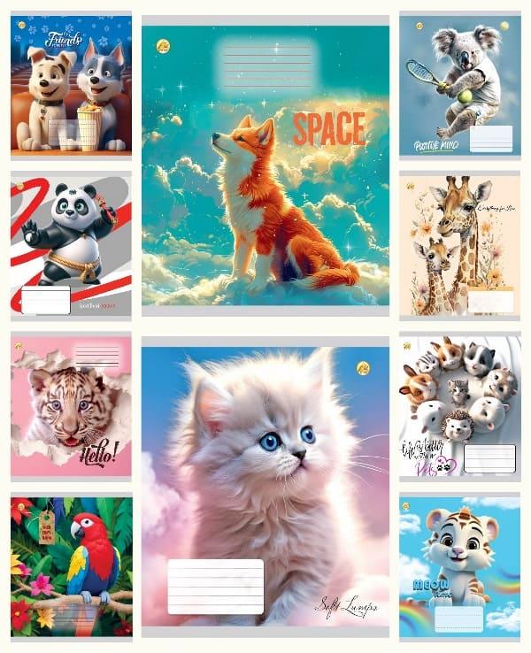 Зошит 12арк. кліт. /ТВ/ "Мікс 4" №ТА51103(25)(600)