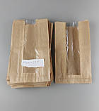 Бумажные пакеты крафт с прозрачным окошком 14/6*25,5 коричневый (100 шт), фото 4