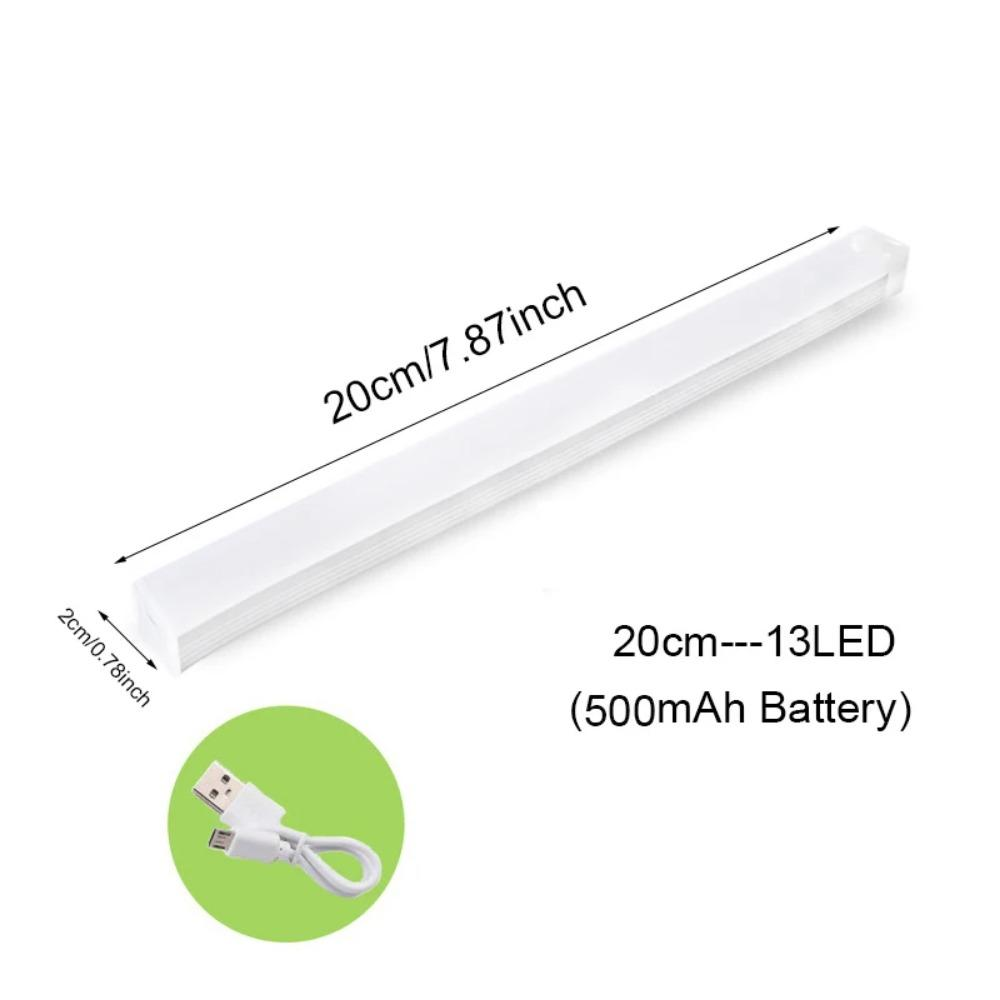 Лампа акумуляторна з датчиком руху світильник-нічник ліхтар 20 см LED USB з магнітами