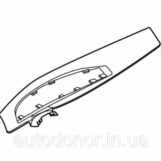 Накладка монітора панелі приладів / торпедо без Platinum+ чорна Nissan Ariya (22-) 68211-5MP0A