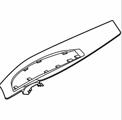 Накладка монітора панелі приладів / торпедо без Platinum+ чорна Nissan Ariya (22-) 68211-5MP0A