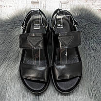 Босоніжки жіночі Amir чорні шкіряні на платформі 4908, фото 5