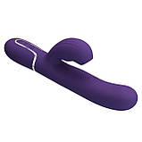 Вібратор-кролик з 7 режимами постукування та 7 режимами пульсації Pretty Love Twinkled Tenderness Purple, фото 5