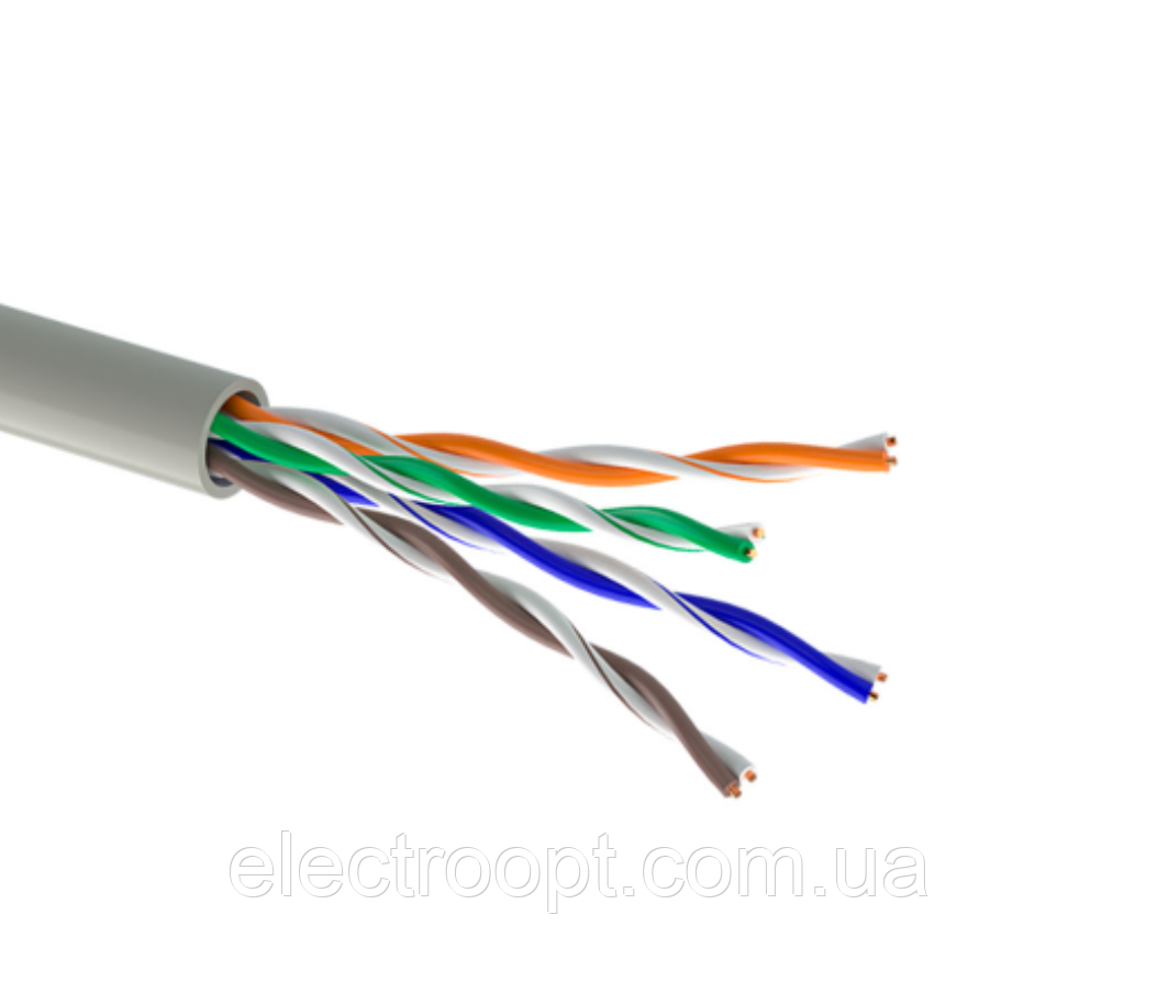 Інтернет-кабель внутрішній мідний Вита Пара UTP cat.5e 4х2х0.51 Одескабель (КПВ-ВП)