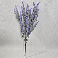 "Лаванда гибридная 40см"искусственный куст,цвет зеленый с фиолетовым (с присыпкой)