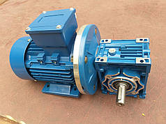 Черв'ячний мотор-редуктор NMRV-40-25 з електродвигуном 0,37 квт 220/380в