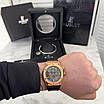 Модний наручний годинник Hublot Skeleton, фото 3