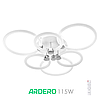 Люстра FELICITY 115Вт AL6136 ARD біла із хромом Ardero 2700К-6500К 12850Lm LED з пультом ДУ 605х560х130мм, фото 3