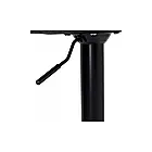 Барний стілець для студії Monzo Velvet зі спинкою, металева рама з підніжкою, колір чорний, фото 4