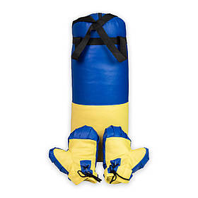 Боксерський набір H=55см D=21см Strateg Ukraine 2016 груша боксерська дитяча, боксерські рукавички KNZ