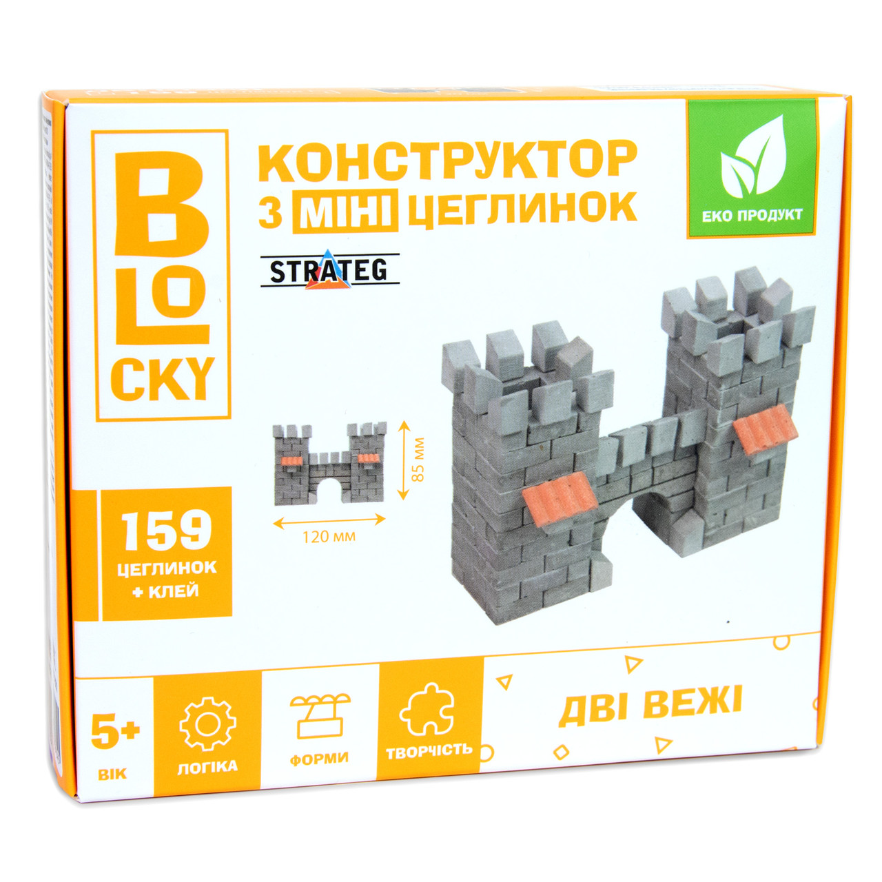 Конструктор з міні-цеглинок BLOCKY Дві вежі Strateg 31021 Будівельний набір для творчості KNZ