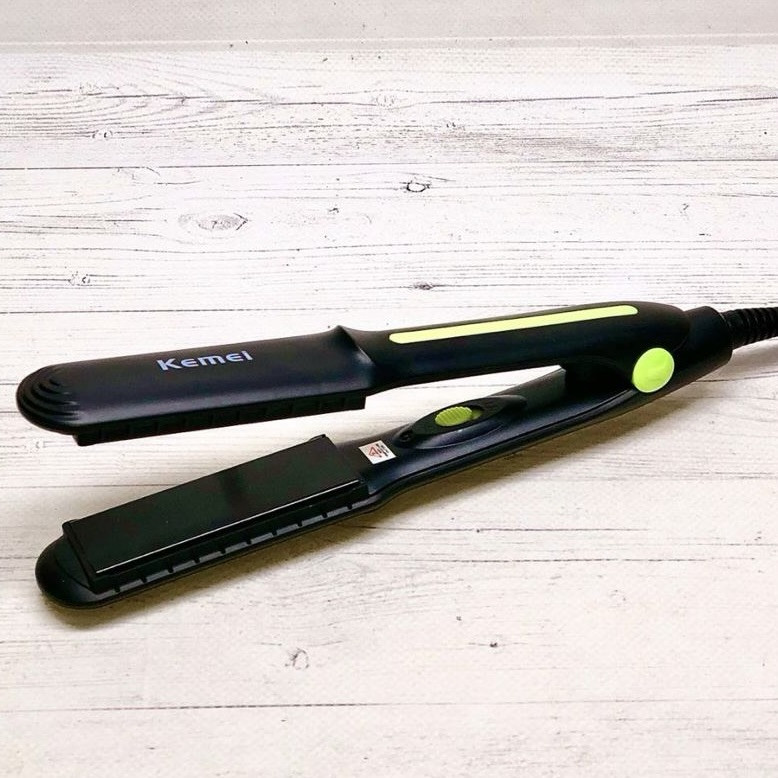 Плойка-випрямляч для волосся Kemei KM-2118 (Салатова)