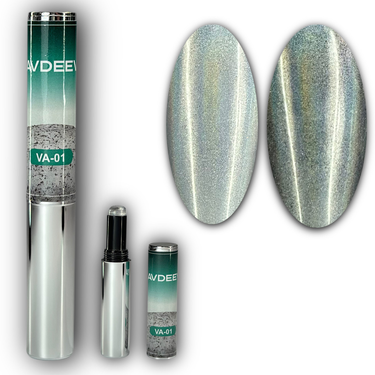 Втирка для нігтів Victoria Avdeeva VA-01 (срібло голографічне), фото 1