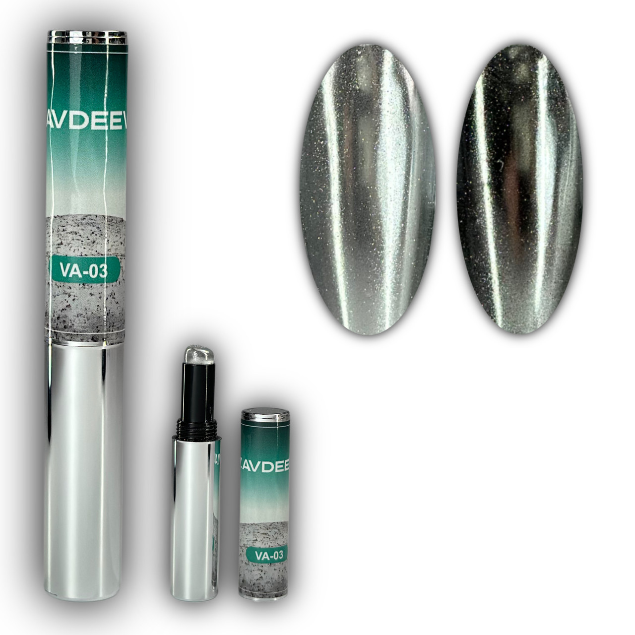 Втирка для нігтів Victoria Avdeeva VA-03 (срібло), фото 1