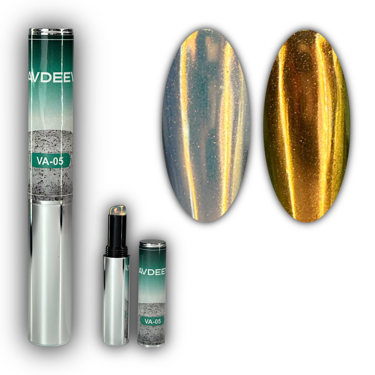 Втирка для нігтів Victoria Avdeeva VA-05 (жовтогарячий металік), фото 1