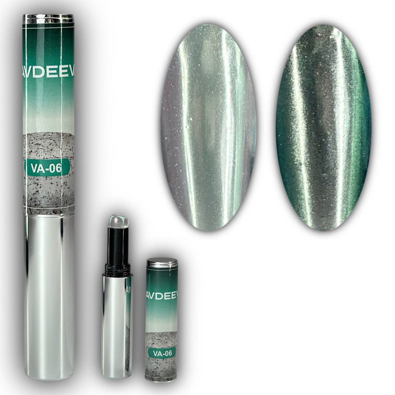 Втирка для нігтів Victoria Avdeeva VA-06 (сіро-блакитний металік), фото 1