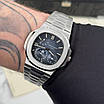 Годинник чоловічі Patek Philippe Nautilus Blue Dial LUX, фото 6