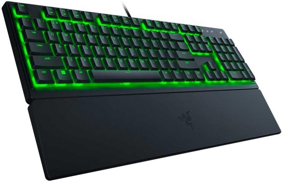RAZER Ornata V3 X ігрова клавіатура з підсвіткою RGB, гібридні клавіші, вологозахист, підставка для зап’ясть, дротова, USB, ENG
