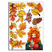 Дівчина Осінь 2 вафельна картинка