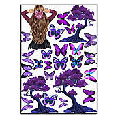 Дівчина з бантом вафельна картинка