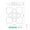 Люстра FELICITY 160Вт AL6138 ARD біла із хромом Ardero 2700К-6500К 17170Lm LED з пультом ДУ 610х610х130мм, фото 10