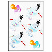 Лелека з дитям вафельна картинка