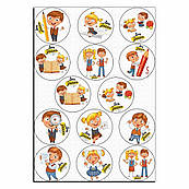 День Знань 2 вафельна картинка для капкейків 6 см