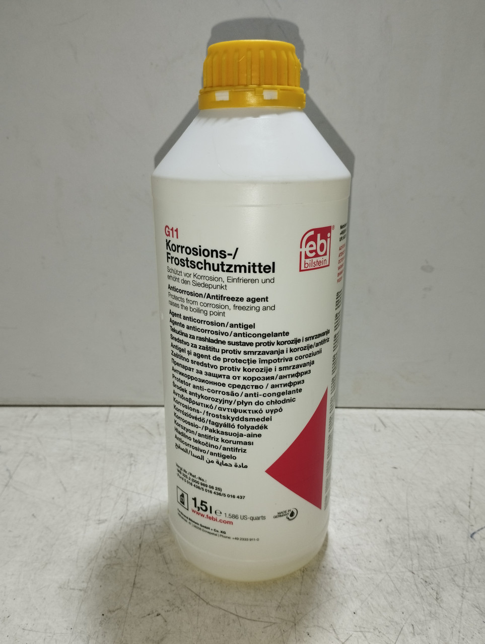 Антифриз "FEBI" концентрат жовтий (-80) 1.5 л, фото 1
