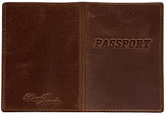 Обкладинка на паспорт з натуральної шкіри Paul Jacobs, коричнева