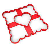 Торт-Квадрат ажурний 2 вирубка для коржу 18*18 см (3D)