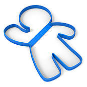 Торт-Пряниковий чоловічок 1 вирубка для коржу 20*15 см (3D)