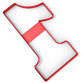 Вирубка для коржу Торт-цифра "1" 22*13 см (3D)