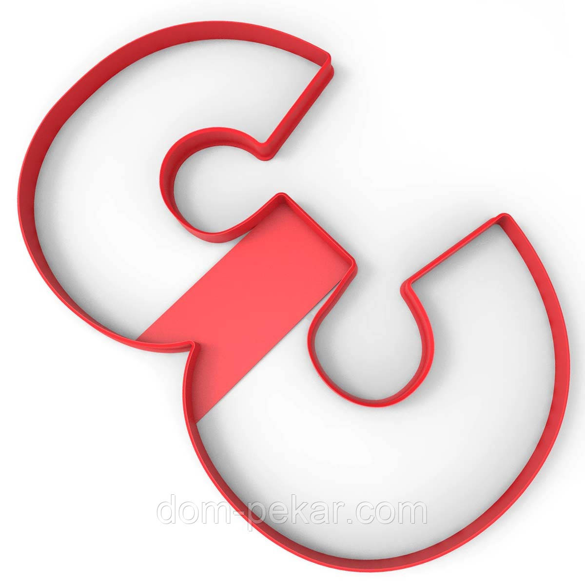 Торт-цифра «3» вирубка для коржу 22*14 см (3D)