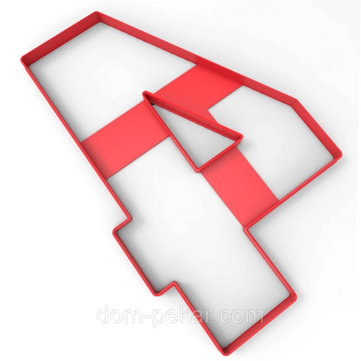 Вирубка для коржу Торт-цифра "4" 22*14 см (3D)