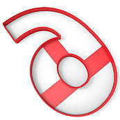 Вирубка для коржу Торт-цифра "6" 22*14 см (3D)