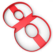 Вирубка для коржу Торт-цифра "8" 22*14 см (3D)