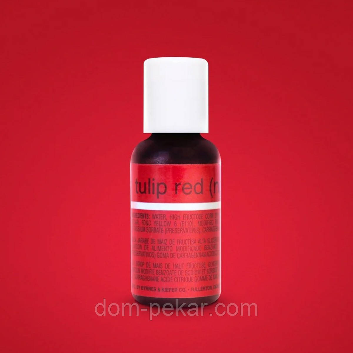 Барвник гелевий 5138 Tulip Red Chefmaster 20 мл