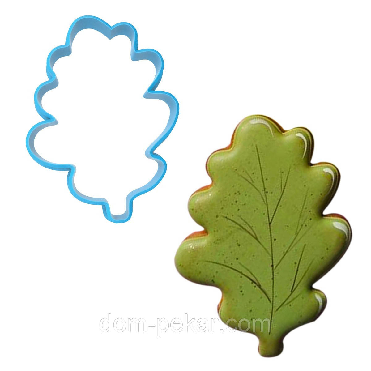 Дубовий лист вирубка для пряників 7*5 см (3D)