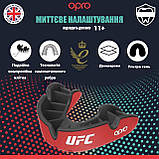 Капа OPRO Silver UFC доросла (вік 11+) Red/Black (ufc.102514002), фото 2