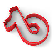 Тік Ток 1 вирубка для пряників 7*6 см (3D)