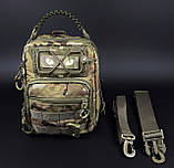 Тактична компактна сумка-рюкзак трансформер з міцної тканини Cordura 1000D, фото 7