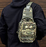 Тактична компактна сумка-рюкзак трансформер з міцної тканини Cordura 1000D, фото 3