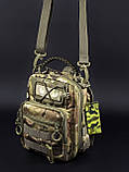 Тактична компактна сумка-рюкзак трансформер з міцної тканини Cordura 1000D, фото 6