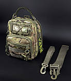 Тактична компактна сумка-рюкзак трансформер з міцної тканини Cordura 1000D, фото 8