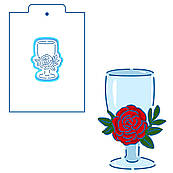 Келих 2 вирубка з трафаретом 8 см (TR-2)